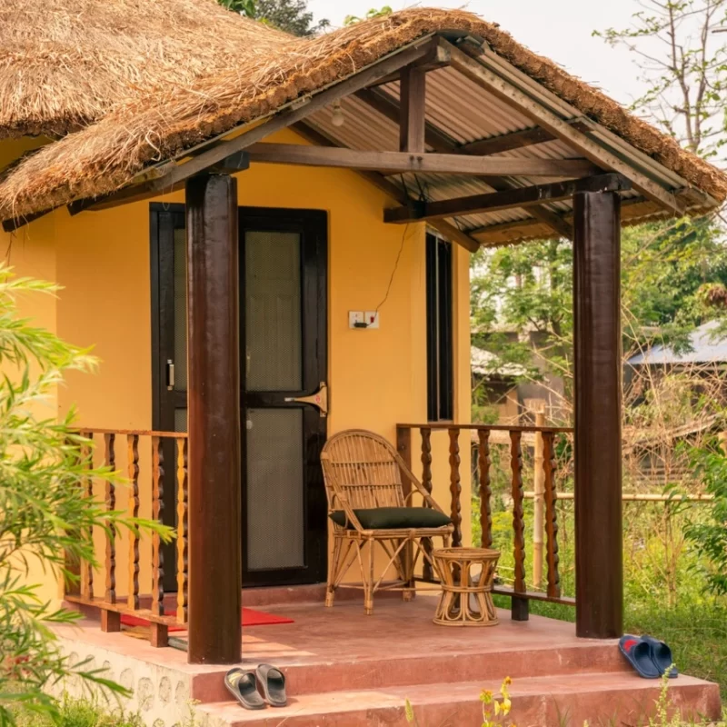 Veranda in front of a hut