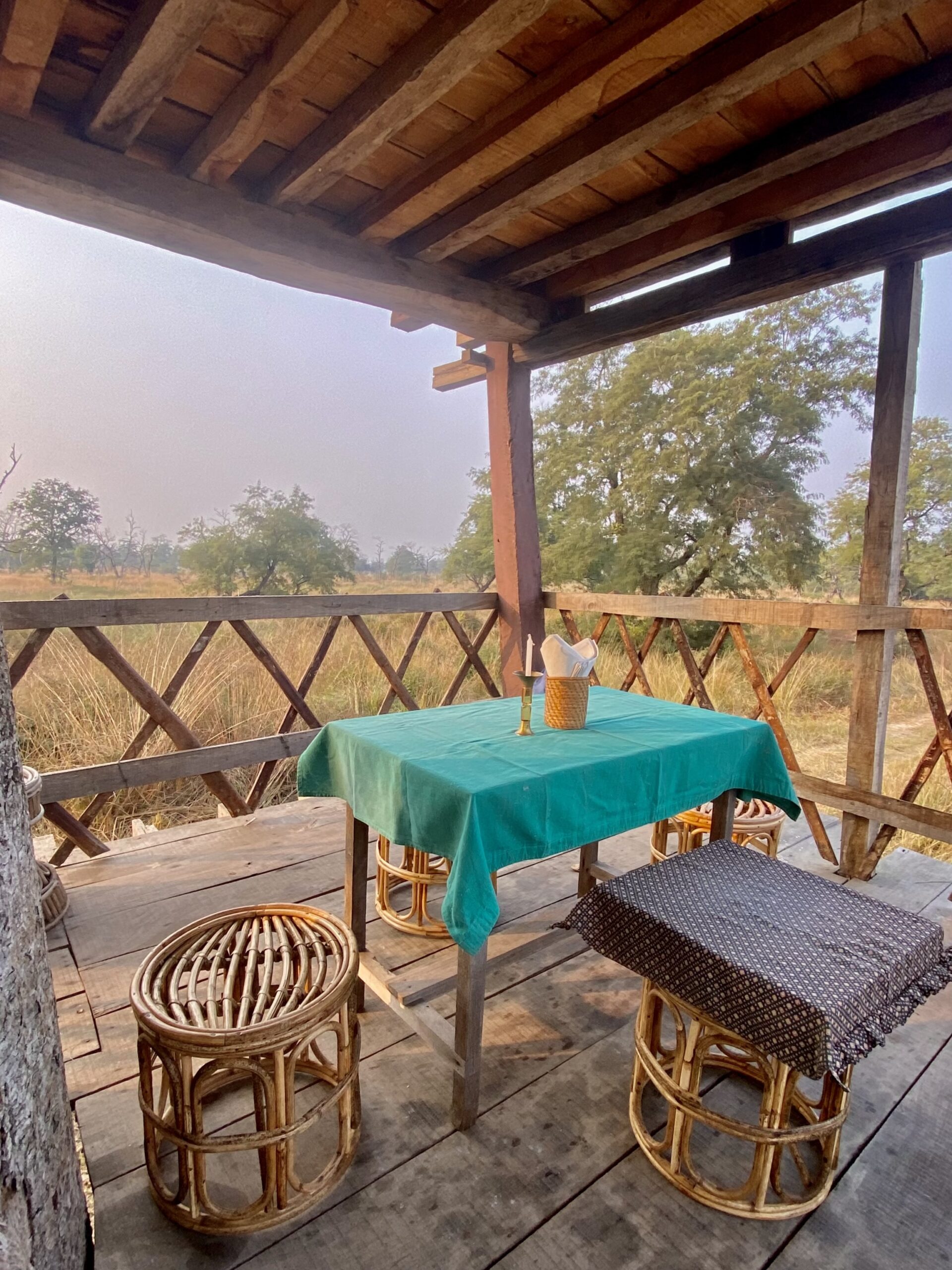 Dinner table on a tree house
