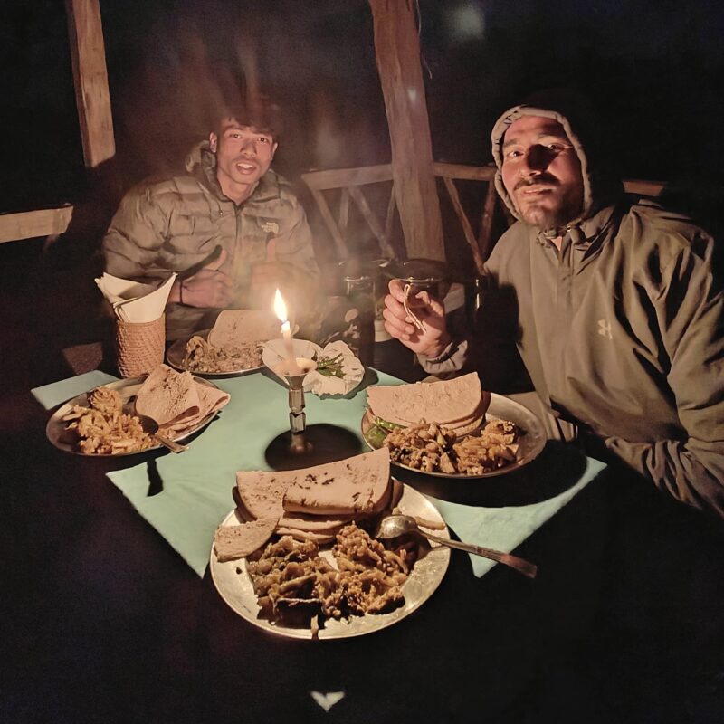 Candle light dinner